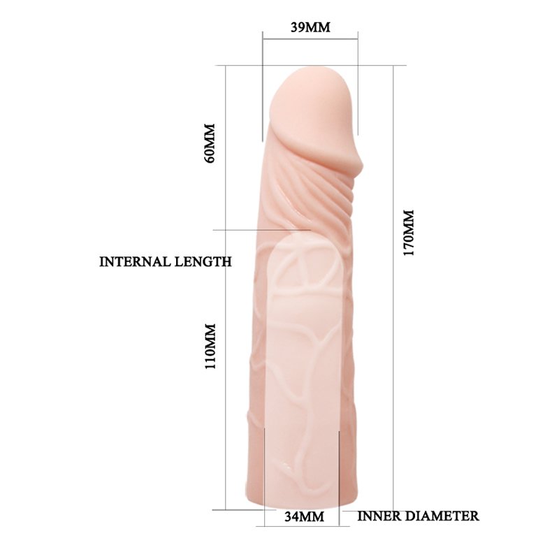 6 cm dolgulu realistik penis kılıfı uzatmalı 6 cm dolgulu realistik penis kılıfı uzatmalı