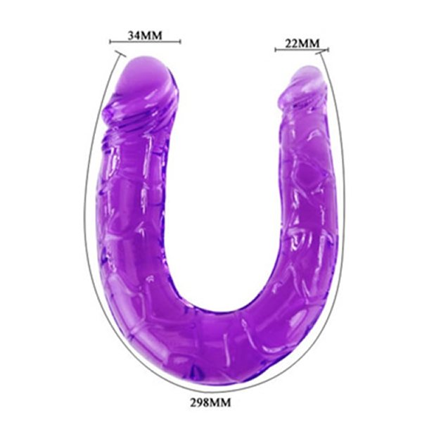 30cm Çift taraflı jel yumuşak vibratör penis dildo 30cm Çift taraflı jel yumuşak vibratör penis dildo