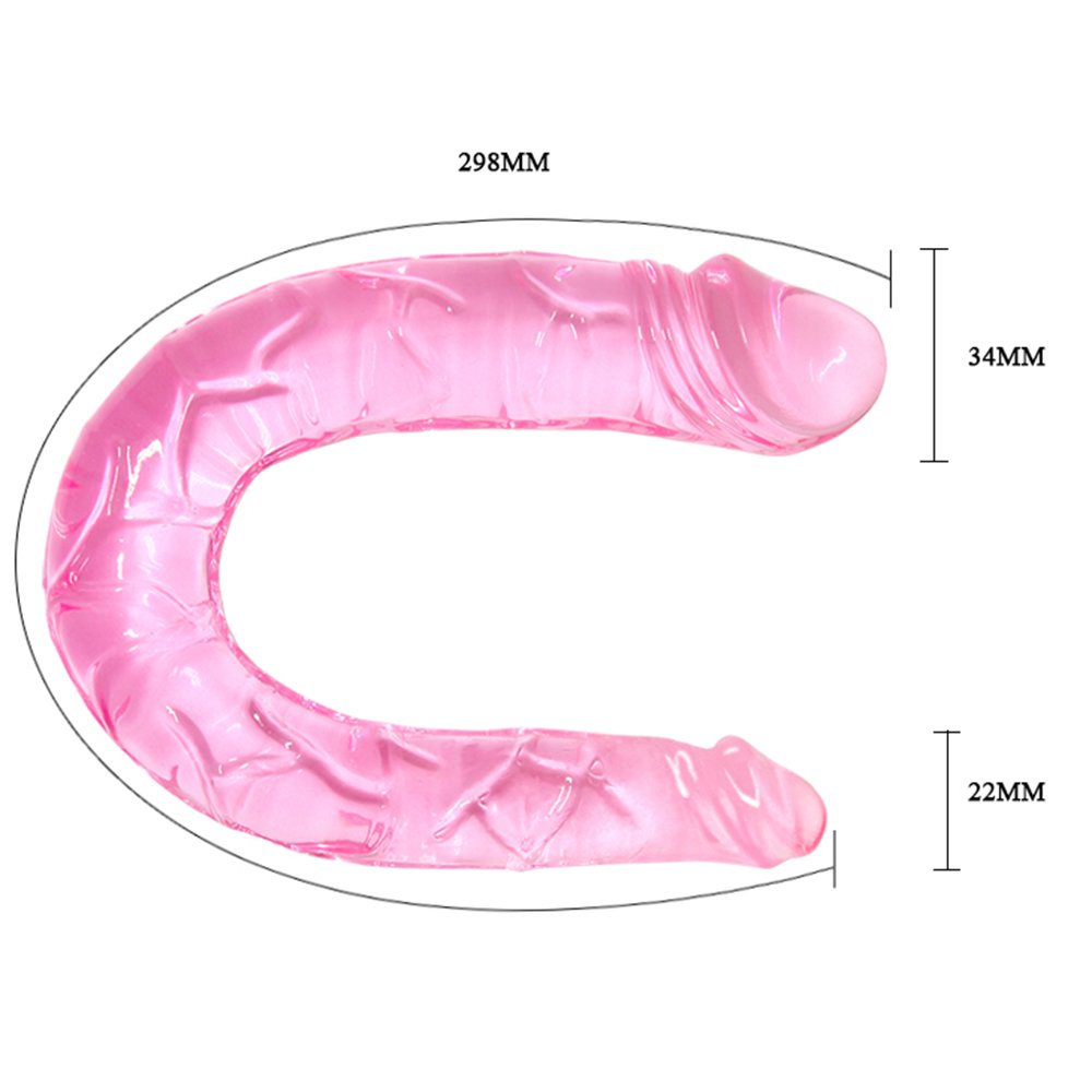 30cm Çift taraflı jel yumuşak vibratör penis dildo 30cm Çift taraflı jel yumuşak vibratör penis dildo