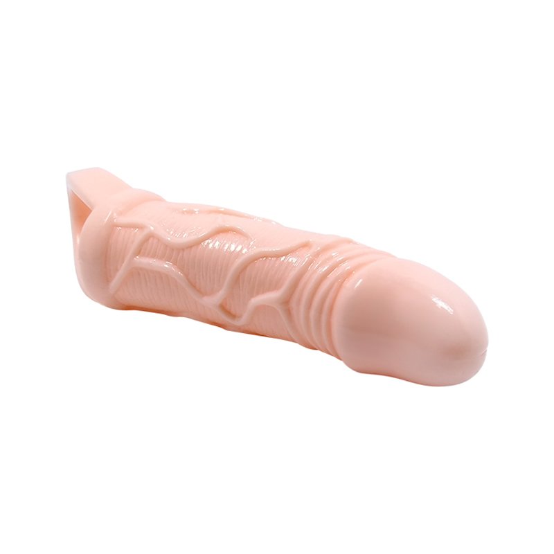 18 cm uzatmalı 3 cm dolgulu testis halkalı penis kılıfı 18 cm uzatmalı 3 cm dolgulu testis halkalı penis kılıfı