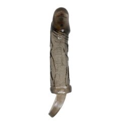 titreşimli penis kılıfı 3cm dolgulu uzatmalı prezervatif vibratör