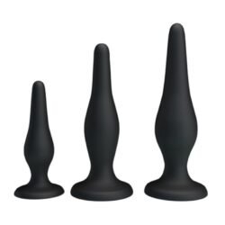 3 boy anal açıcı lüks hazırlık seti zenci anal plug anal• 1. sınıf yüksek kaliteli silikon malzemeden üretilmiştir • anal kullanıma yeni başlayanlar için özel olarak tasarlanmıştır • prostat stimülatörü olarak da kullanılabilir • güçlü vantuz tabanına sahiptir • unisex kullanım için uygundur, kadın ve erkek kullanabilir • %100 su geçirmez özelliktedir • koku yapmaz • phthalate içermez • başlangıç seviyesi (starter): 8.5 cm × 2.5 cm • orta boy (advanced): 11.5 cm × 2.8 cm • kalın boyut (pro): 13 cm × 3.5 cm • ağırlık: 161 gr • paket Ölçüsü: 200 × 145 × 60 mm