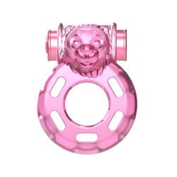 bear pink güçlü titreşimli süper silikon penis halkası yüzüğü