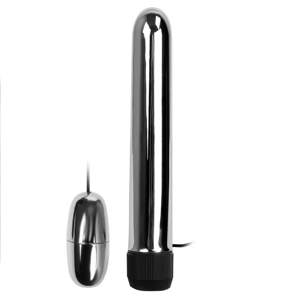 titreşimli metal vibratör mastürbatör 17 cm anal ve vajinal dildo titreşimli metal vibratör mastürbatör 17 cm anal ve vajinal dildo