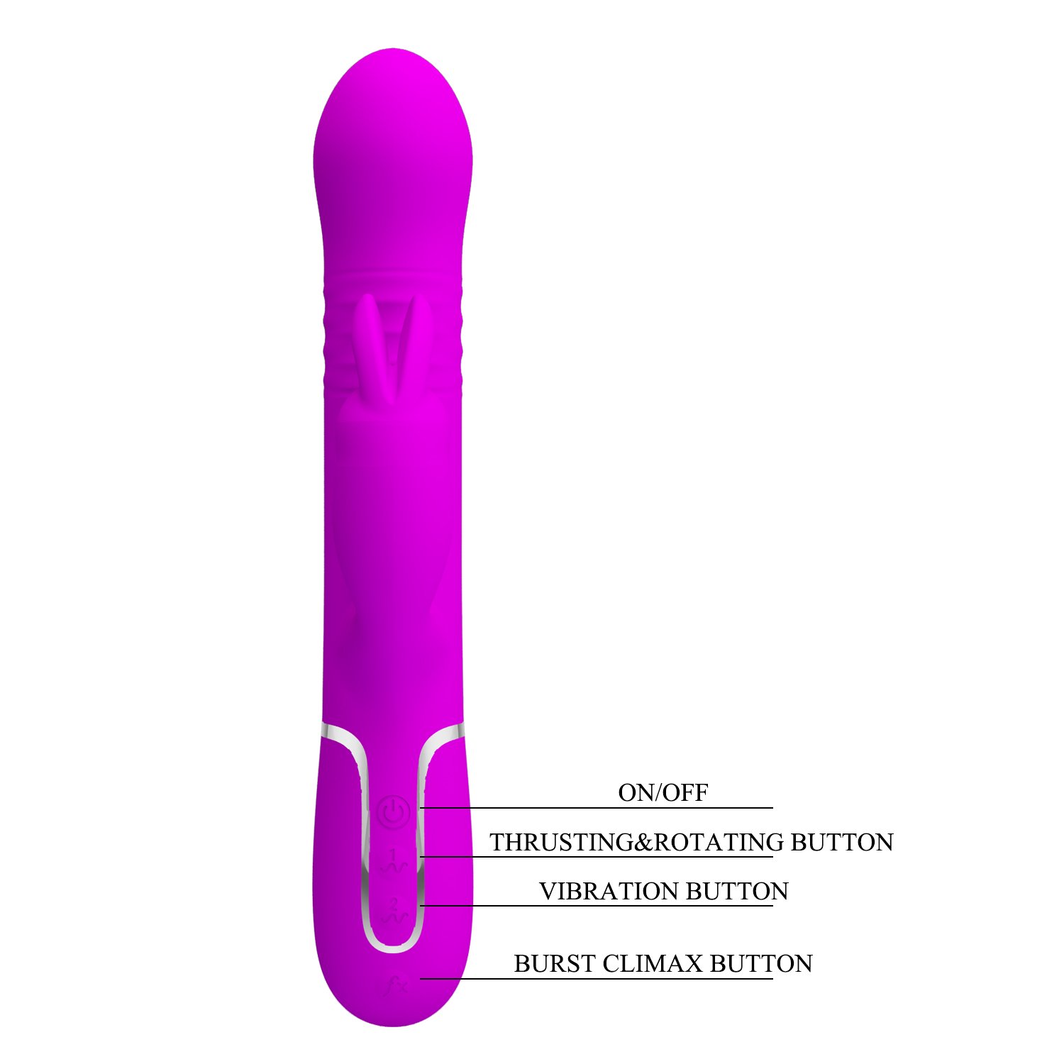 multifonksiyonlu oynarbaşlı 7 titreşimli rabbit vibratör pembe multifonksiyonlu oynarbaşlı 7 titreşimli rabbit vibratör pembe