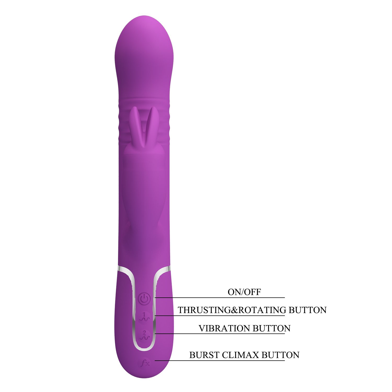 Çift motorlu 7 titreşimli rabbit vibratör oynarbaşlı silikon mor vibratör Çift motorlu 7 titreşimli rabbit vibratör oynarbaşlı silikon mor vibratör