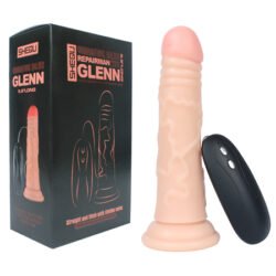 16.6 cm 20 fonksiyonlu titreşimli realistik vibratör glenn 20 fonksİyonlu sÜper realİstİk dİldo penİs 16.6 cm